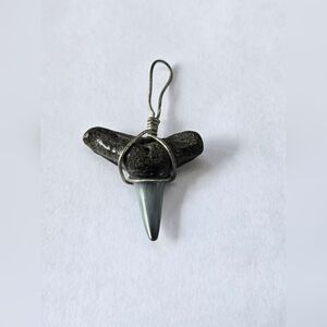Wire Wrapped Shark Tooth Pendant